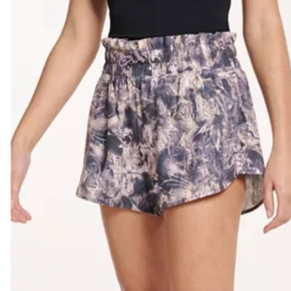 FLX Women's Marble Swirl Athletic Shorts with Liner S